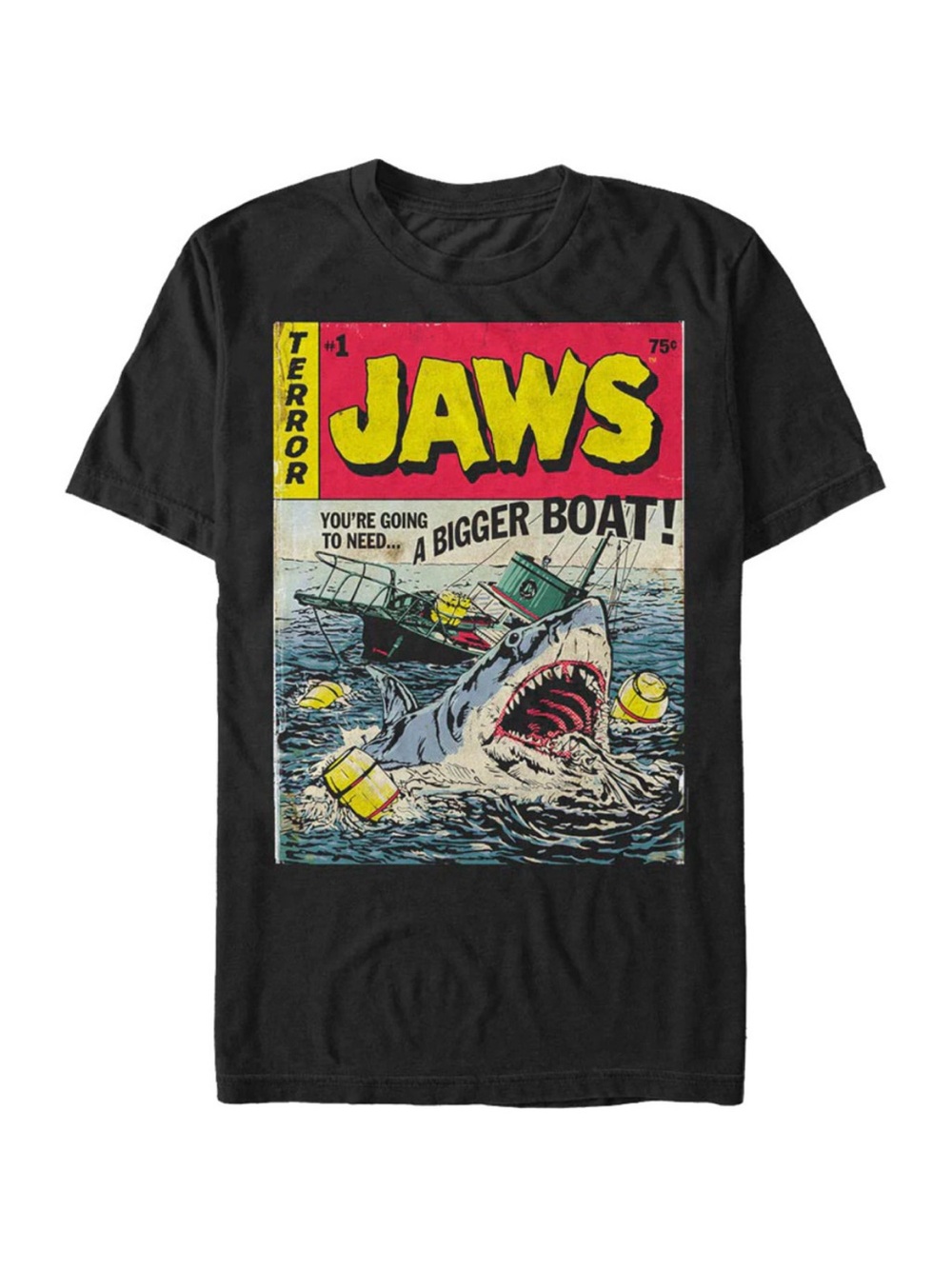 Jaws Retro Comic Book Graphic Short-Sleeve T-Shirt - Universal Studio Size M